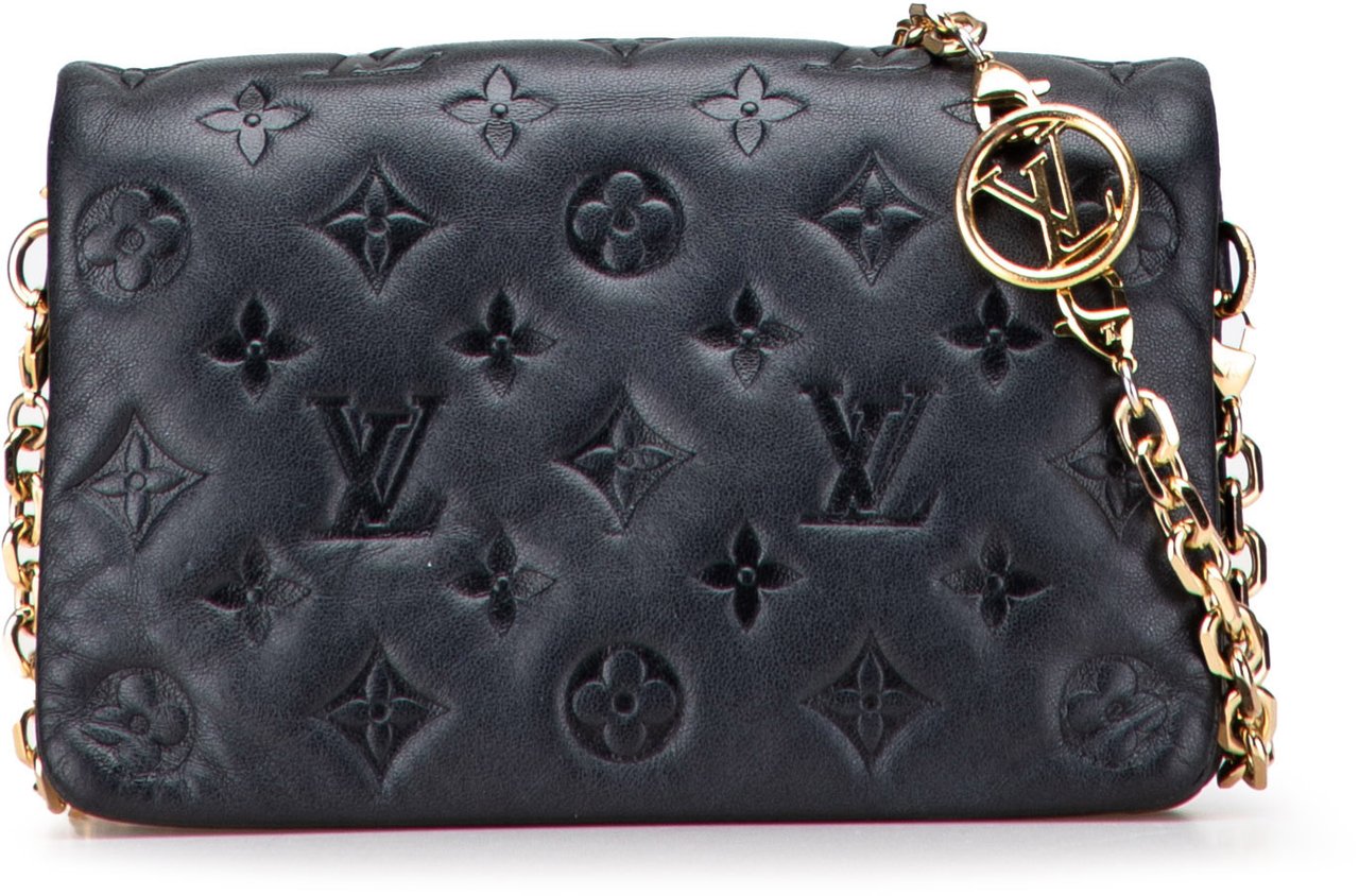 Louis Vuitton Monogram Embossed Pochette Coussin Zwart
