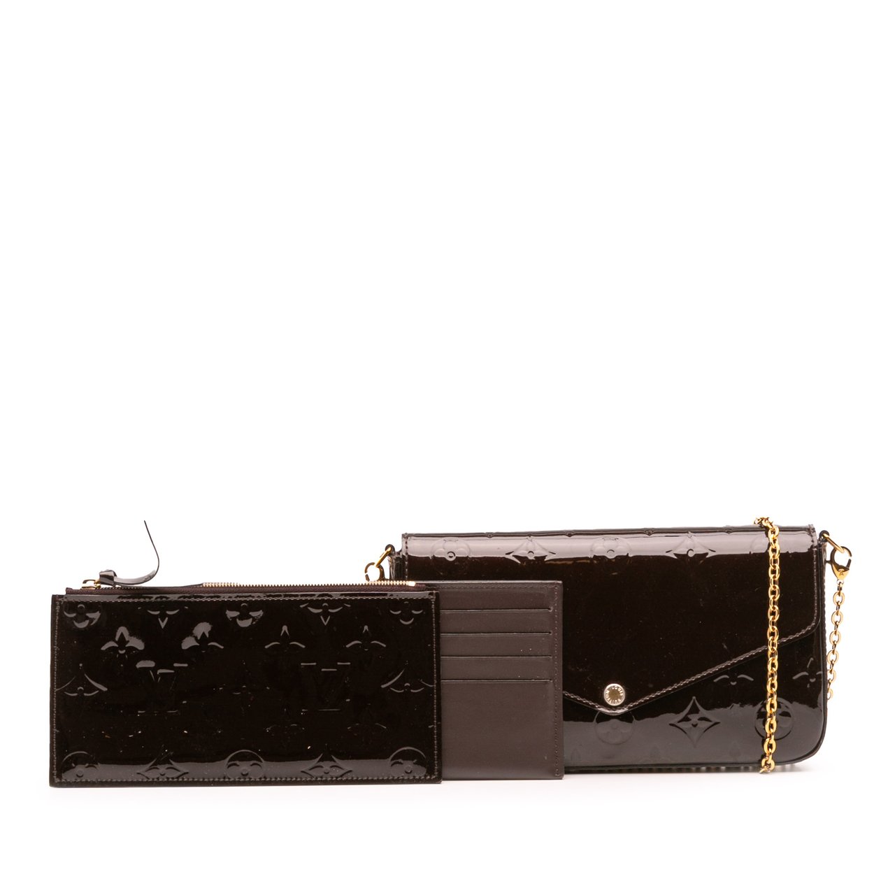 Louis Vuitton Monogram Vernis Pochette Felicie Paars