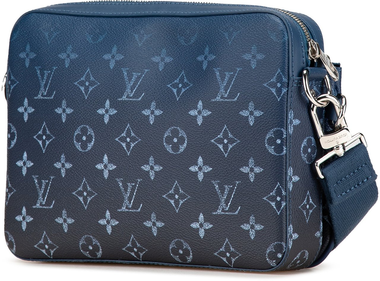 Louis Vuitton Monogram Gradient Trio Messenger Blauw