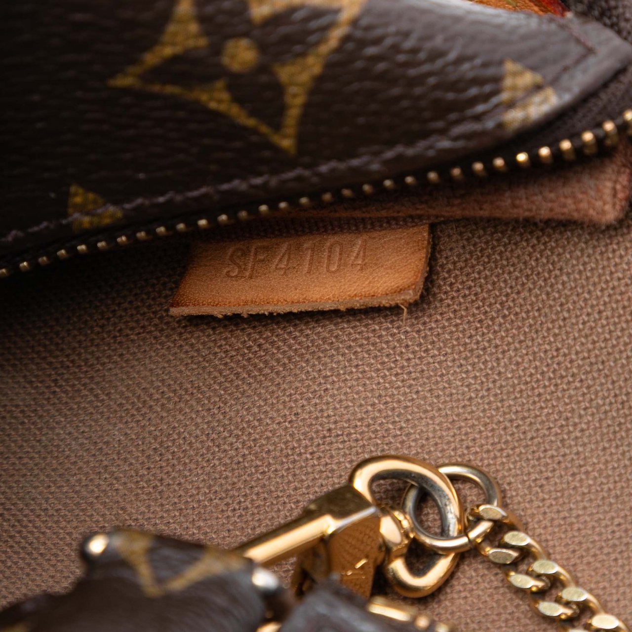 Louis Vuitton Monogram Mini Pochette Accessoires Bruin