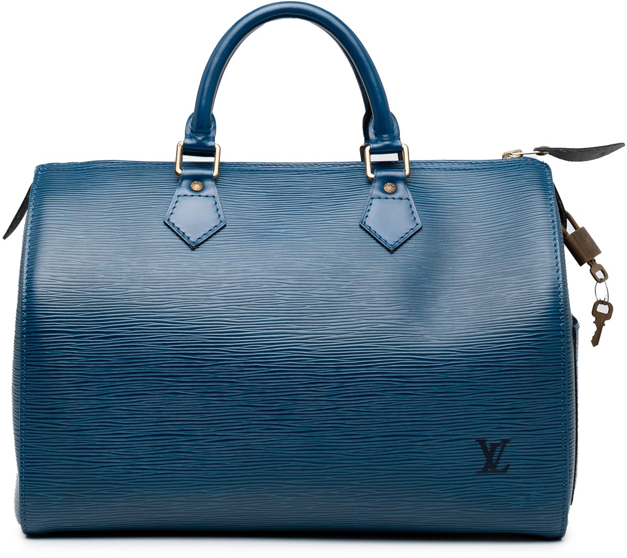 Louis Vuitton Epi Speedy 30 Blauw