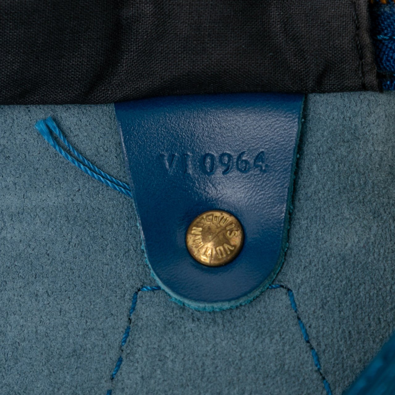 Louis Vuitton Epi Speedy 30 Blauw