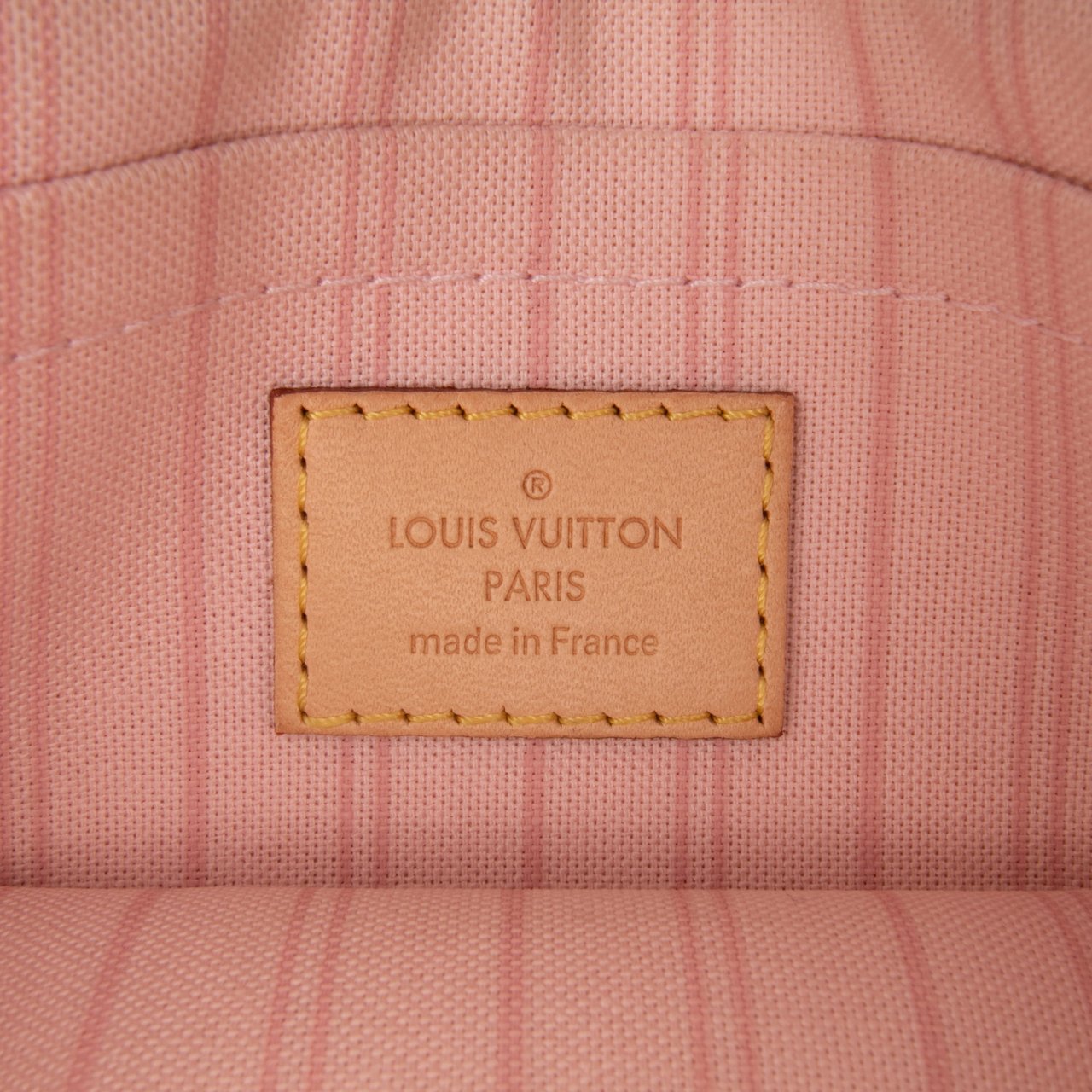 Louis Vuitton Damier Azur Neverfull MM Pouch Wit