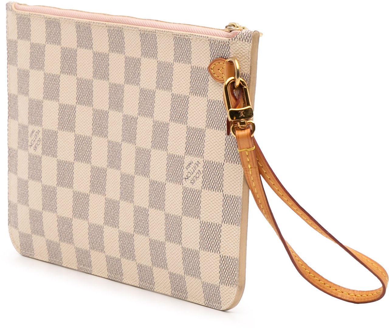 Louis Vuitton Damier Azur Neverfull MM Pouch Wit