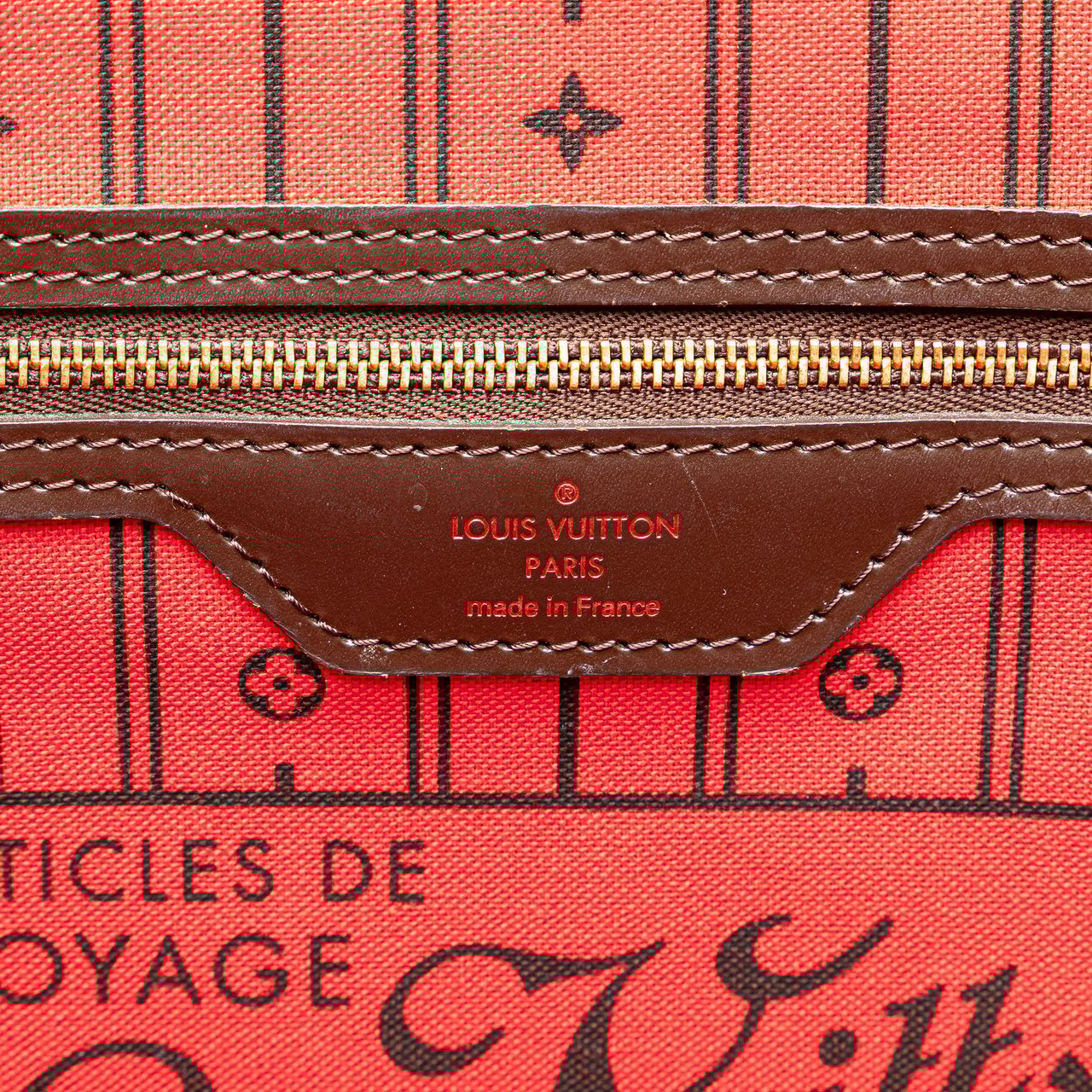 Louis Vuitton Damier Ebene Neverfull MM Bruin