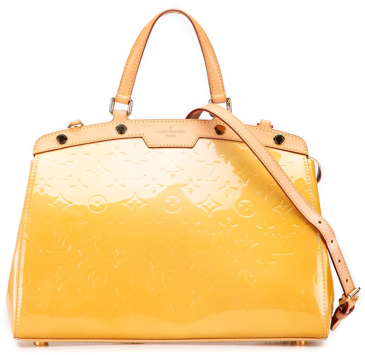 Louis Vuitton Monogram Vernis Brea MM Geel