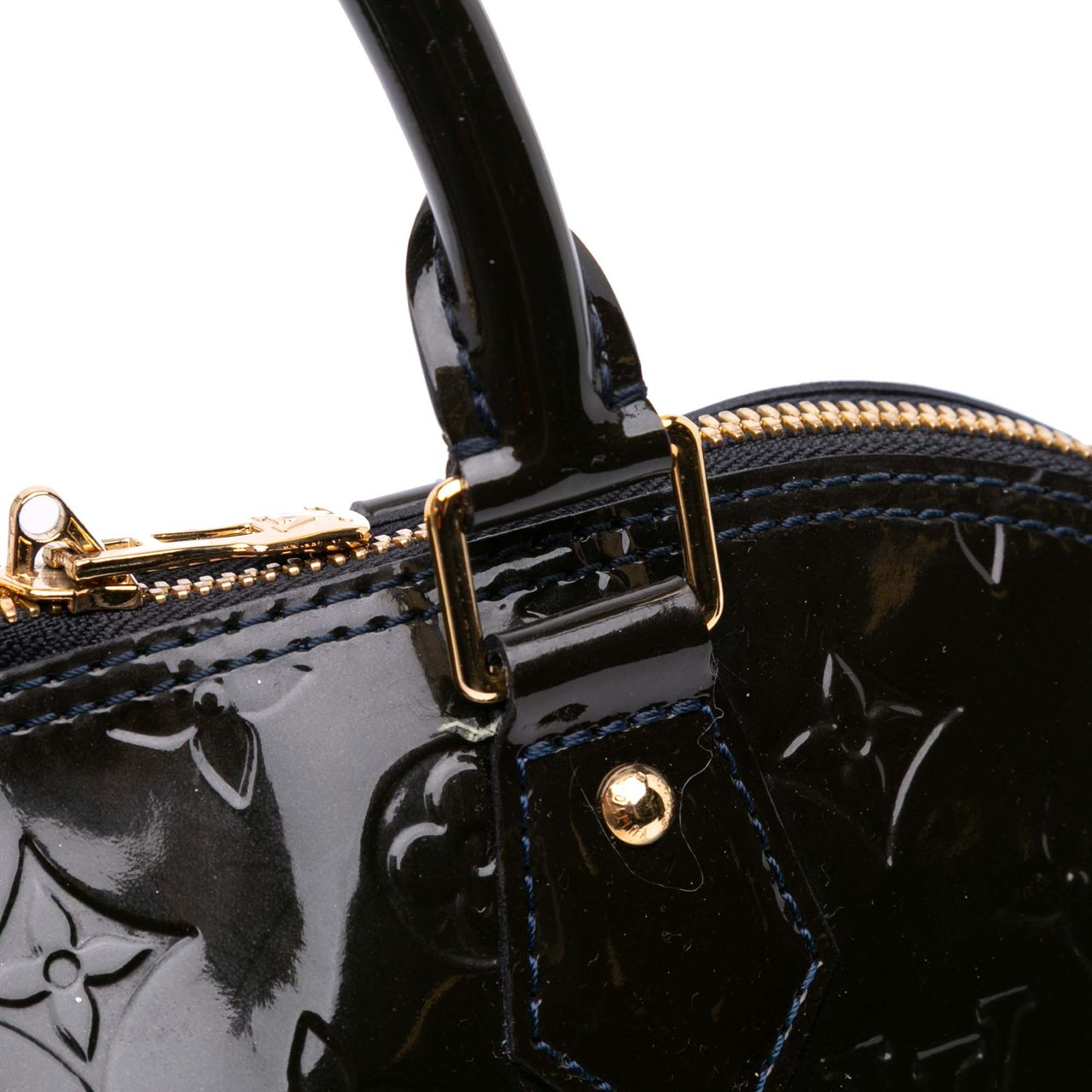 Louis Vuitton Monogram Vernis Alma PM Blauw
