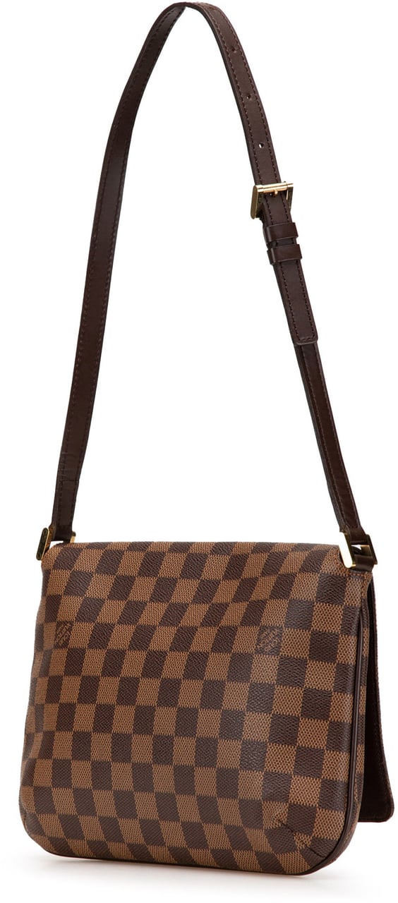 Louis Vuitton Damier Ebene Musette Tango Short Strap Bruin