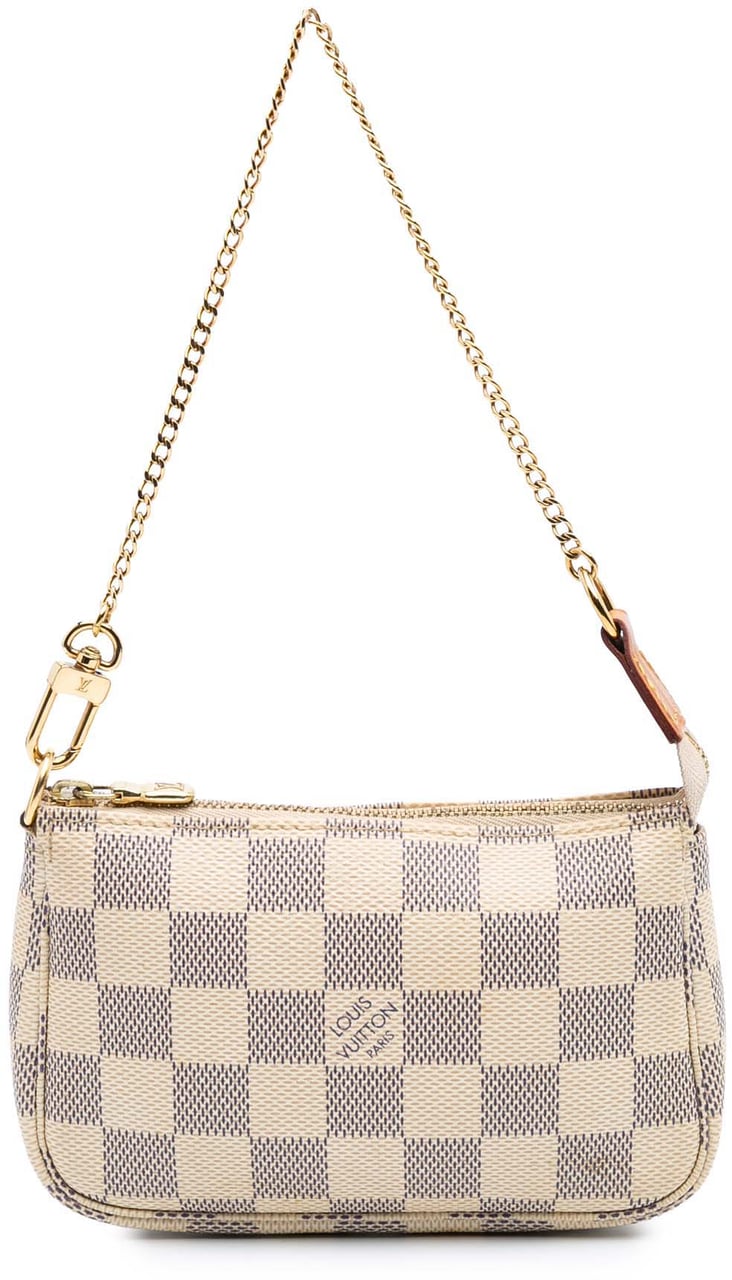 Louis Vuitton Damier Azur Mini Pochette Accessoires Wit