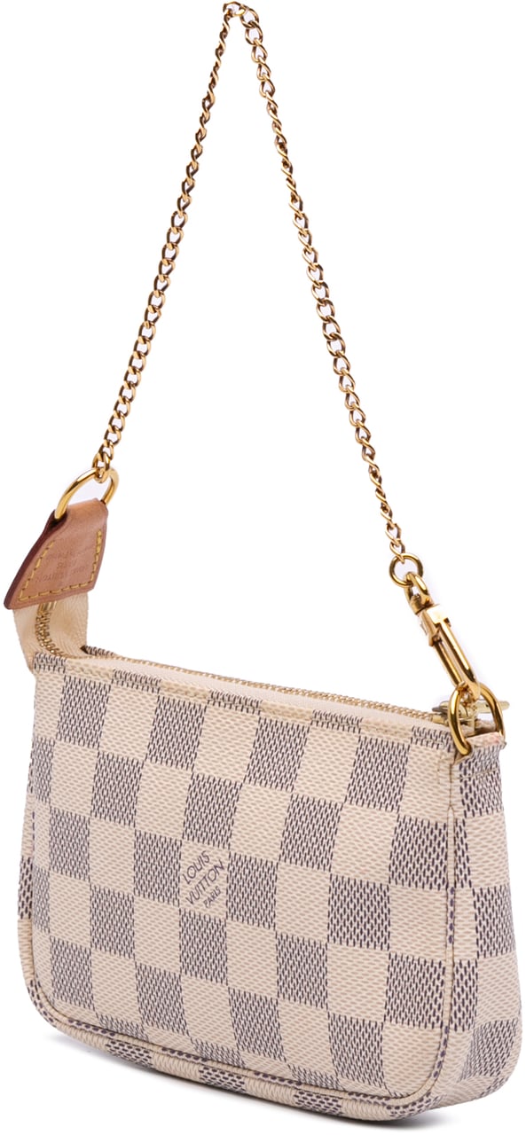 Louis Vuitton Damier Azur Mini Pochette Accessoires Wit