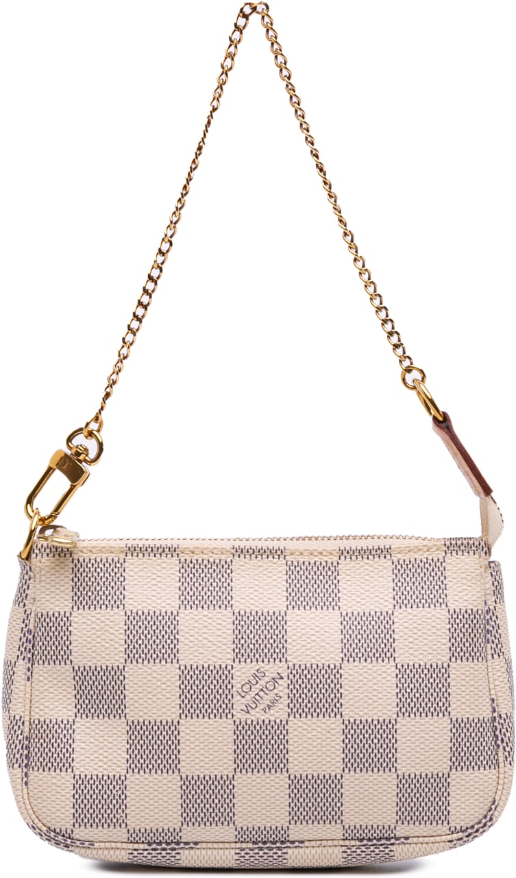 Louis Vuitton Damier Azur Mini Pochette Accessoires Wit
