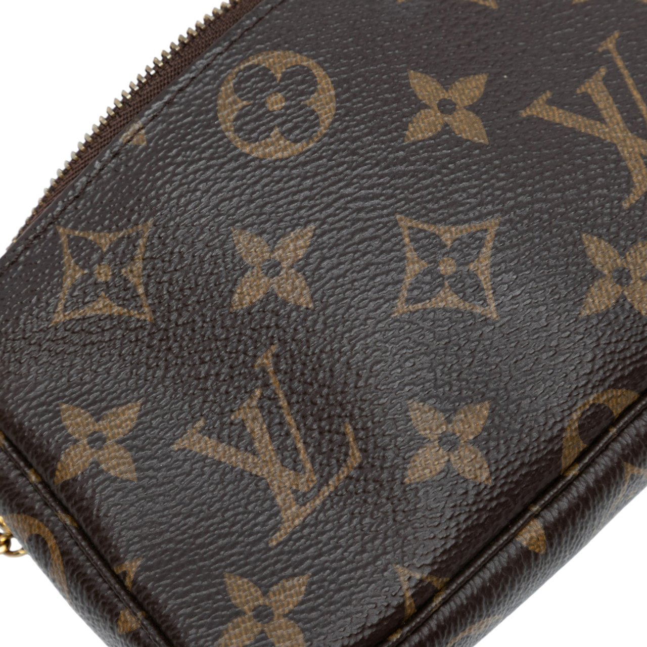 Louis Vuitton Monogram Mini Pochette Accessoires Bruin