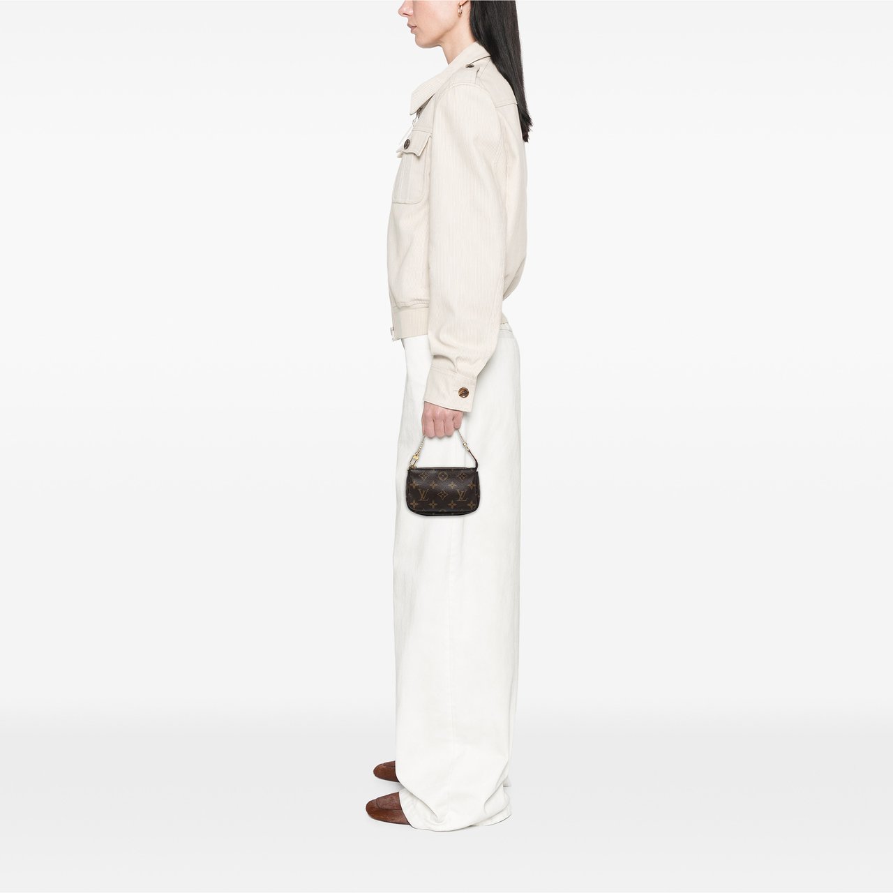 Louis Vuitton Monogram Mini Pochette Accessoires Bruin