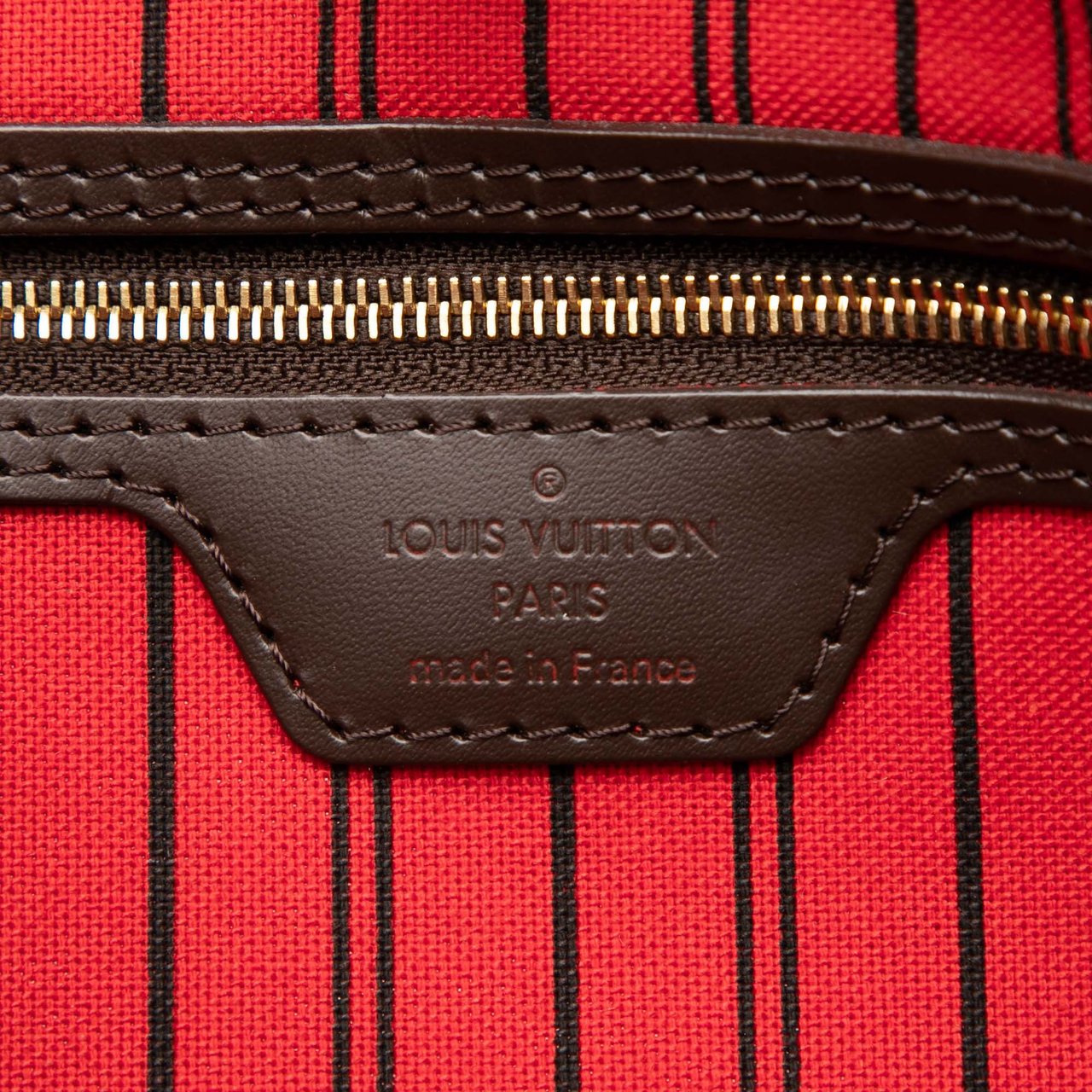 Louis Vuitton Damier Ebene Neverfull MM Bruin