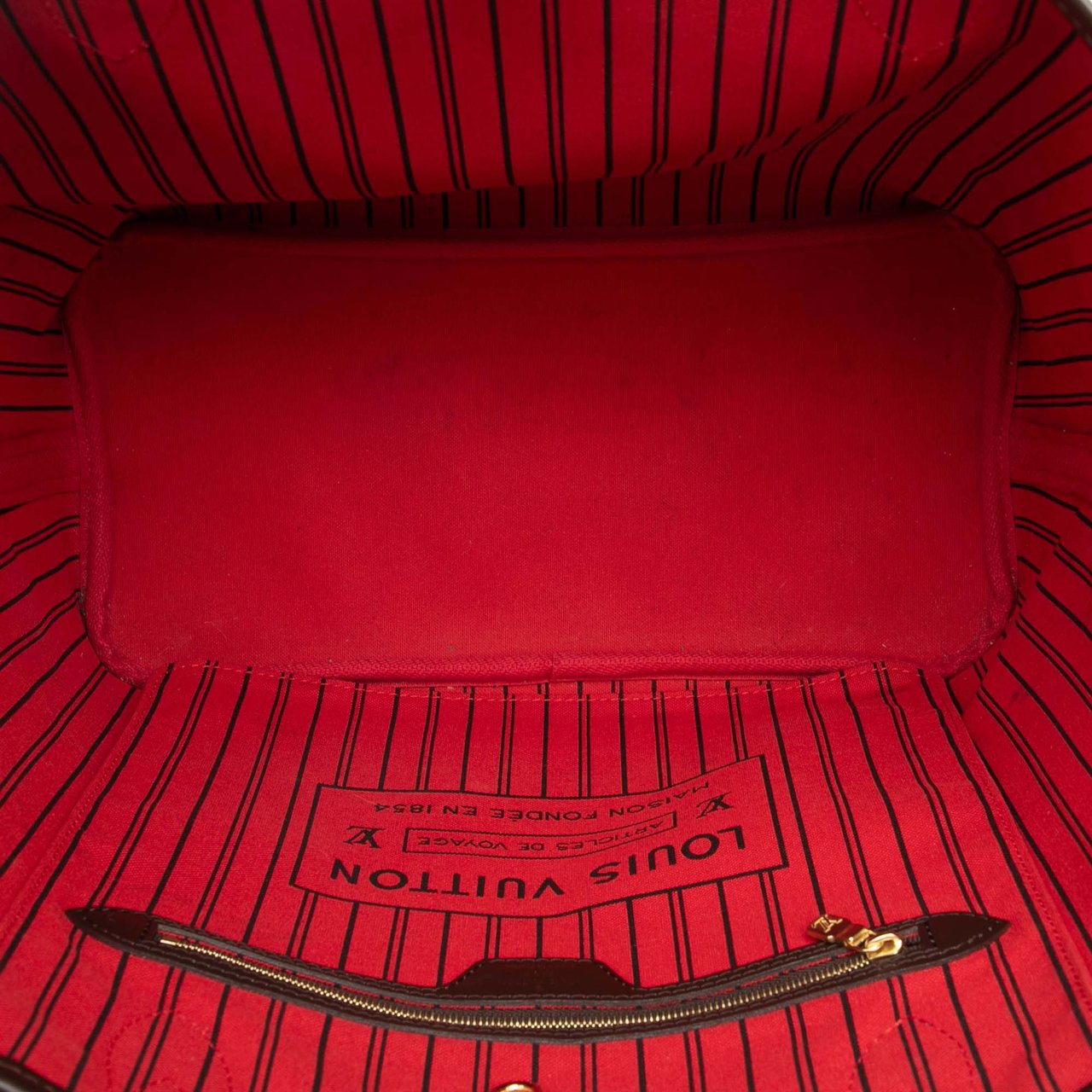 Louis Vuitton Damier Ebene Neverfull MM Bruin