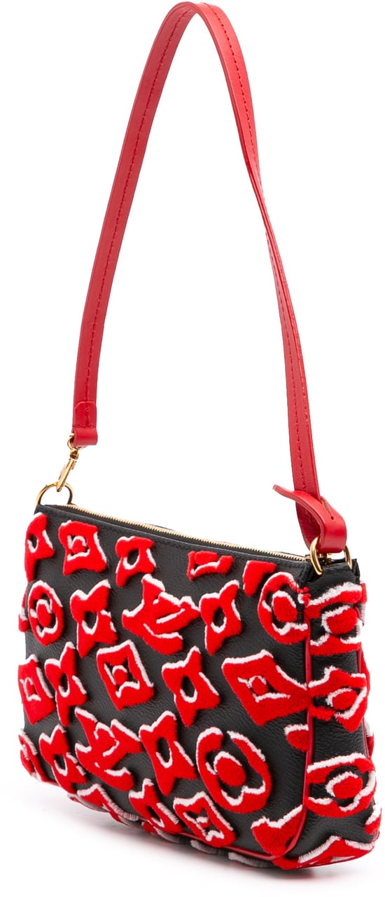 Louis Vuitton Urs Fischer Monogram Tuffetage Pochette Accessoires Rood