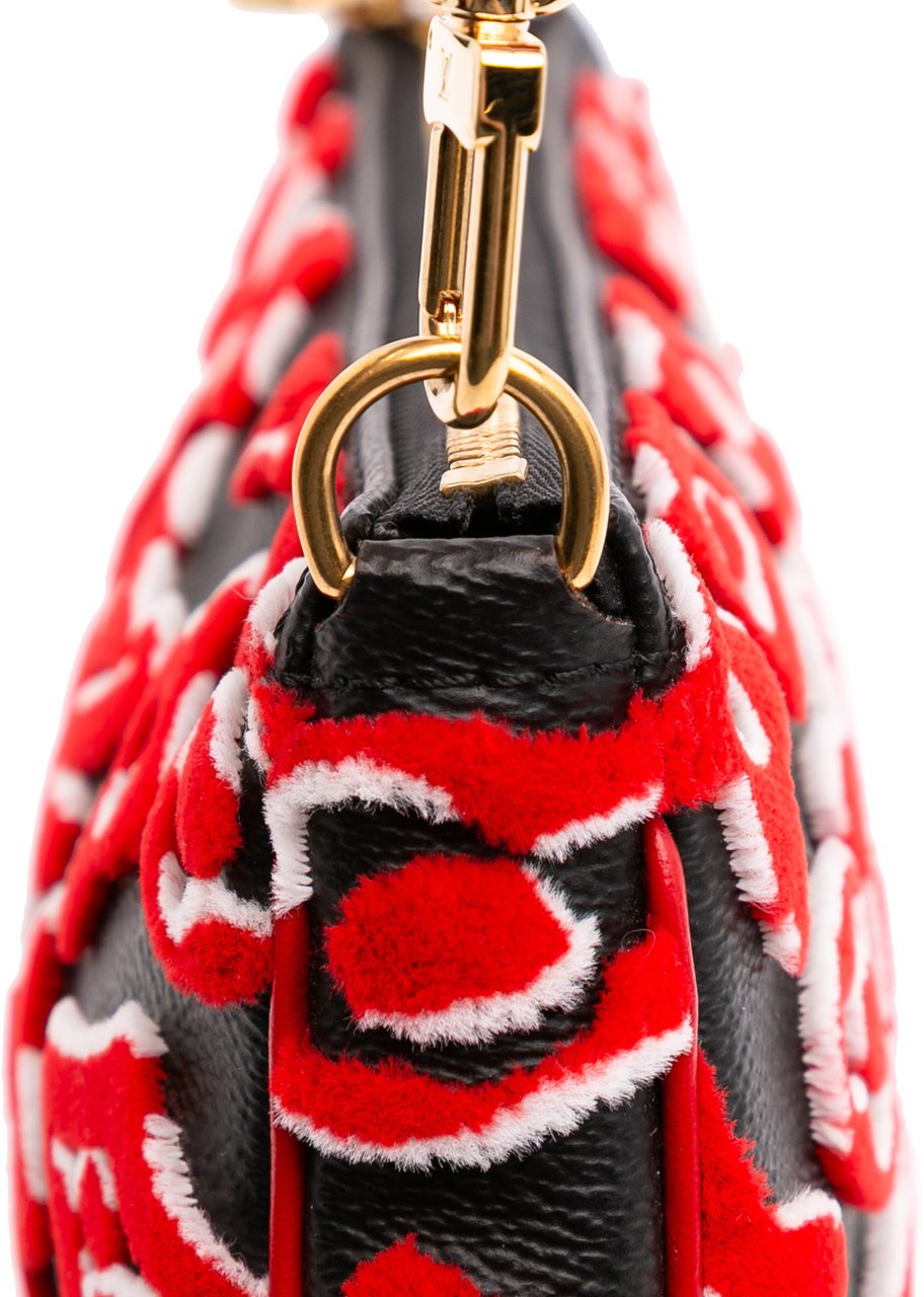 Louis Vuitton Urs Fischer Monogram Tuffetage Pochette Accessoires Rood