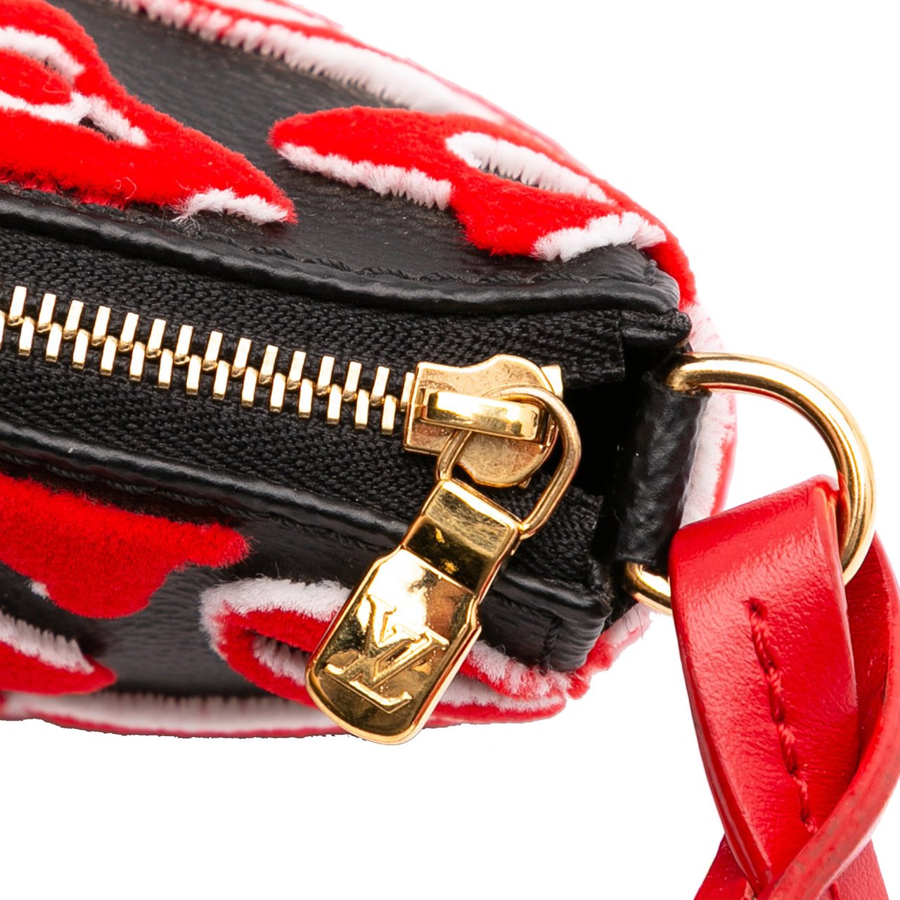 Louis Vuitton Urs Fischer Monogram Tuffetage Pochette Accessoires Rood