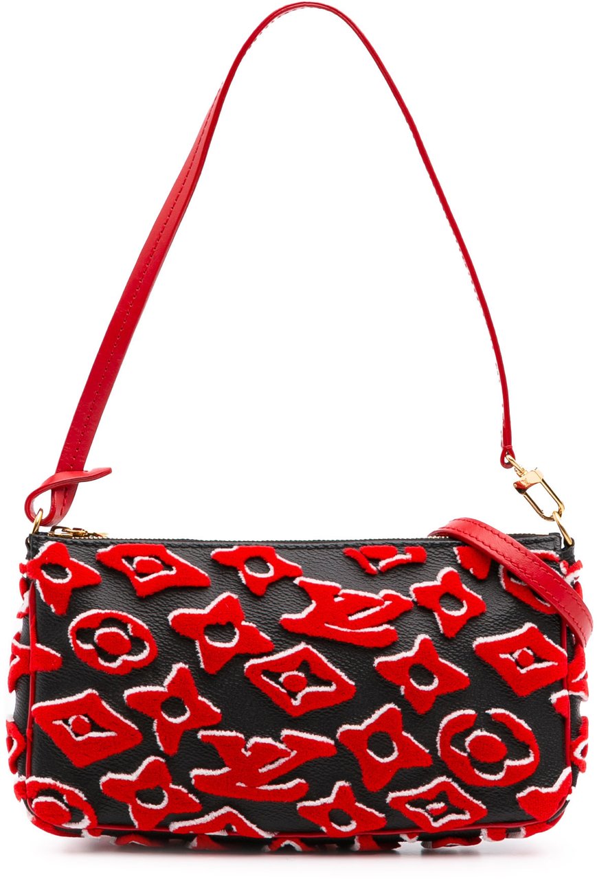 Louis Vuitton Urs Fischer Monogram Tuffetage Pochette Accessoires Rood