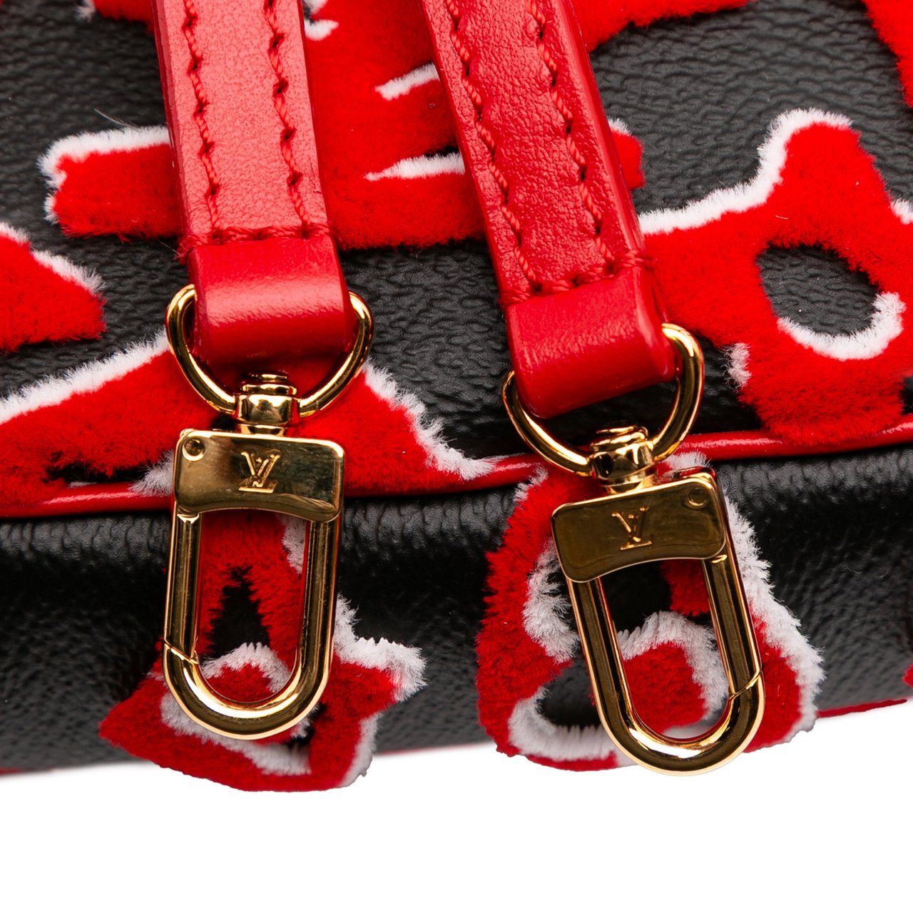 Louis Vuitton Urs Fischer Monogram Tuffetage Pochette Accessoires Rood