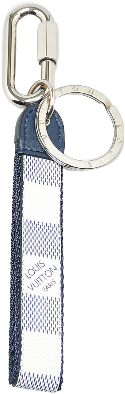 Louis Vuitton Damier Azur Coastline Matchpoint Dragonne Key Chain Wit