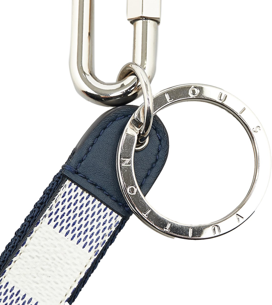 Louis Vuitton Damier Azur Coastline Matchpoint Dragonne Key Chain Wit