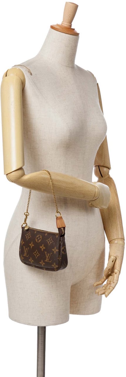 Louis Vuitton Monogram Mini Pochette Accessoires Bruin