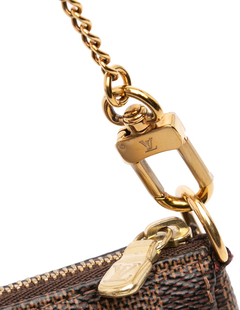 Louis Vuitton Damier Ebene Mini Pochette Accessoires Bruin