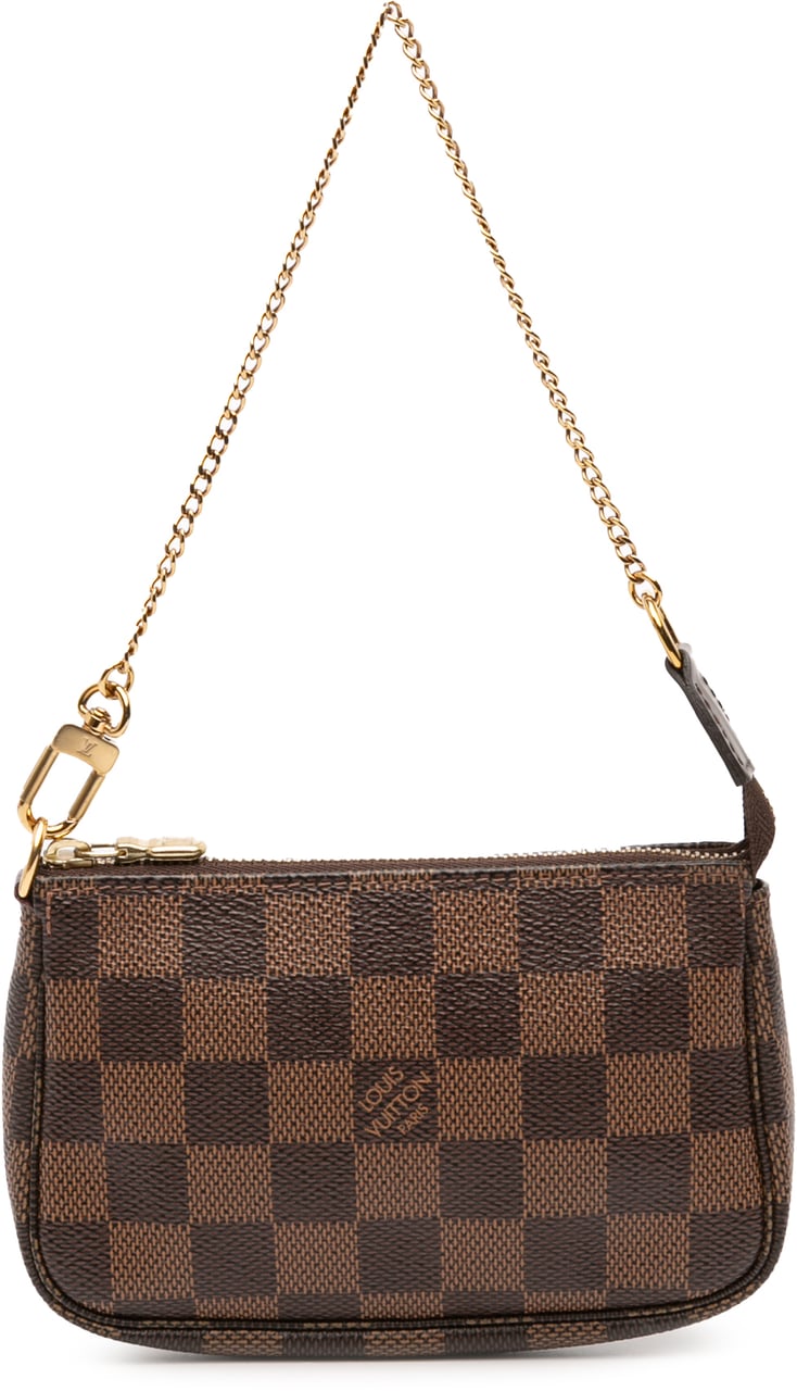 Louis Vuitton Damier Ebene Mini Pochette Accessoires Bruin