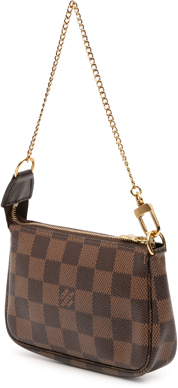 Louis Vuitton Damier Ebene Mini Pochette Accessoires Bruin