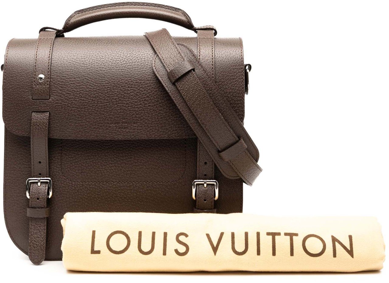 Louis Vuitton Pigskin Samara Reporter Bag Bruin