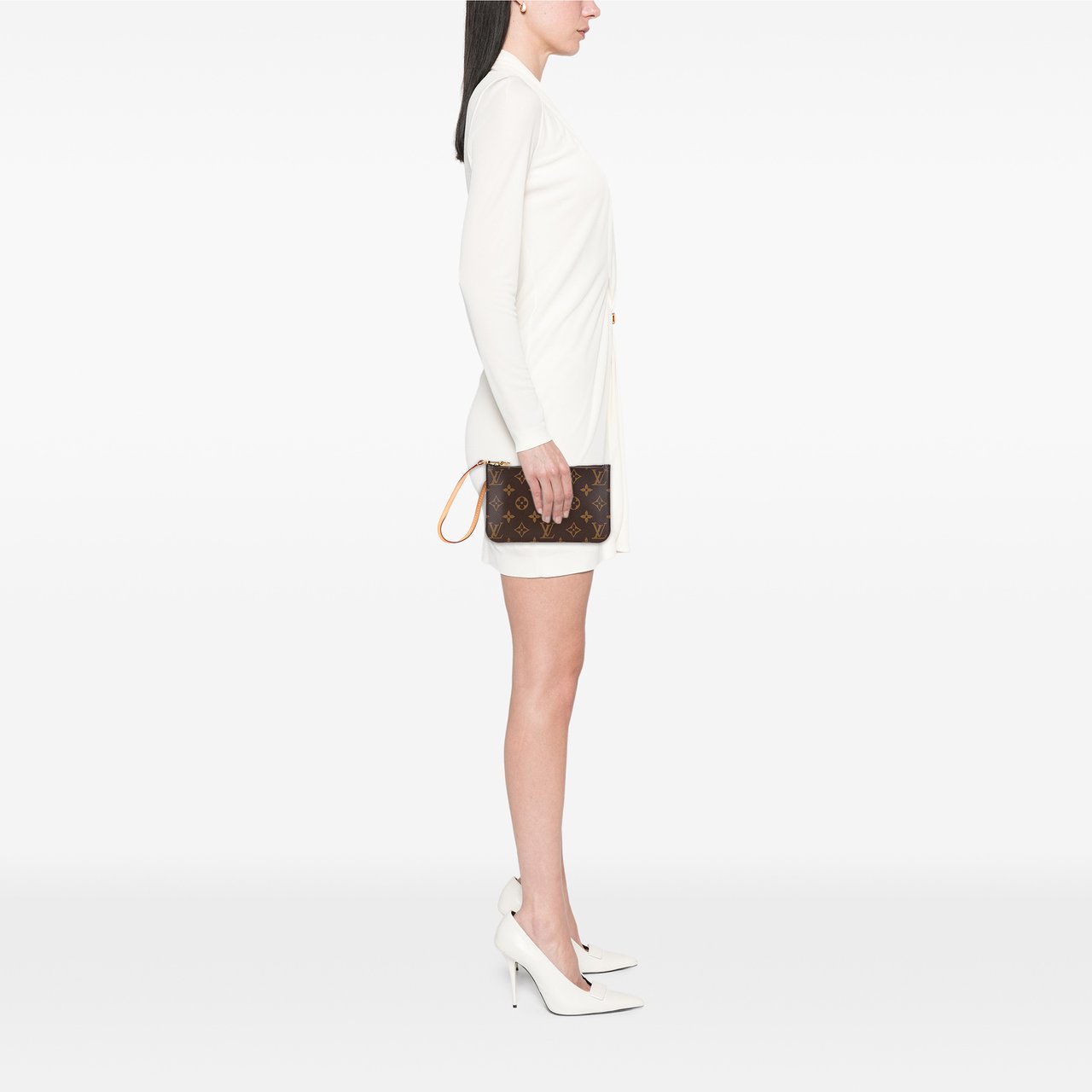 Louis Vuitton Monogram Neverfull Pouch Bruin