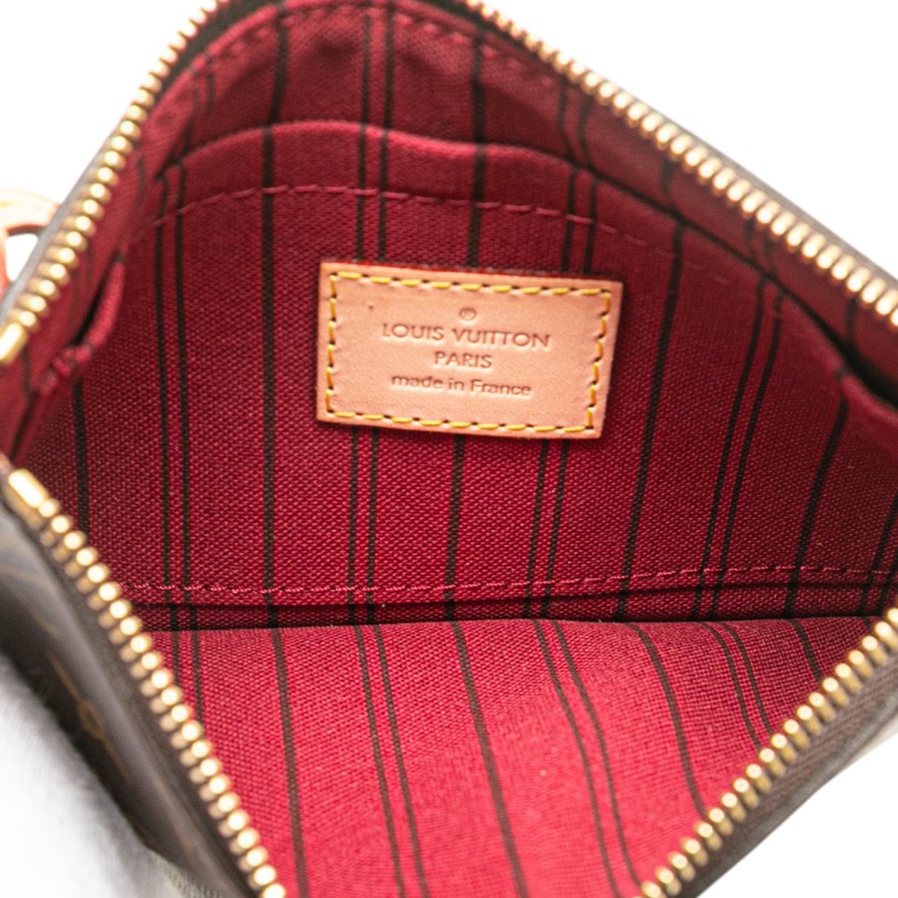 Louis Vuitton Monogram Neverfull Pouch Bruin