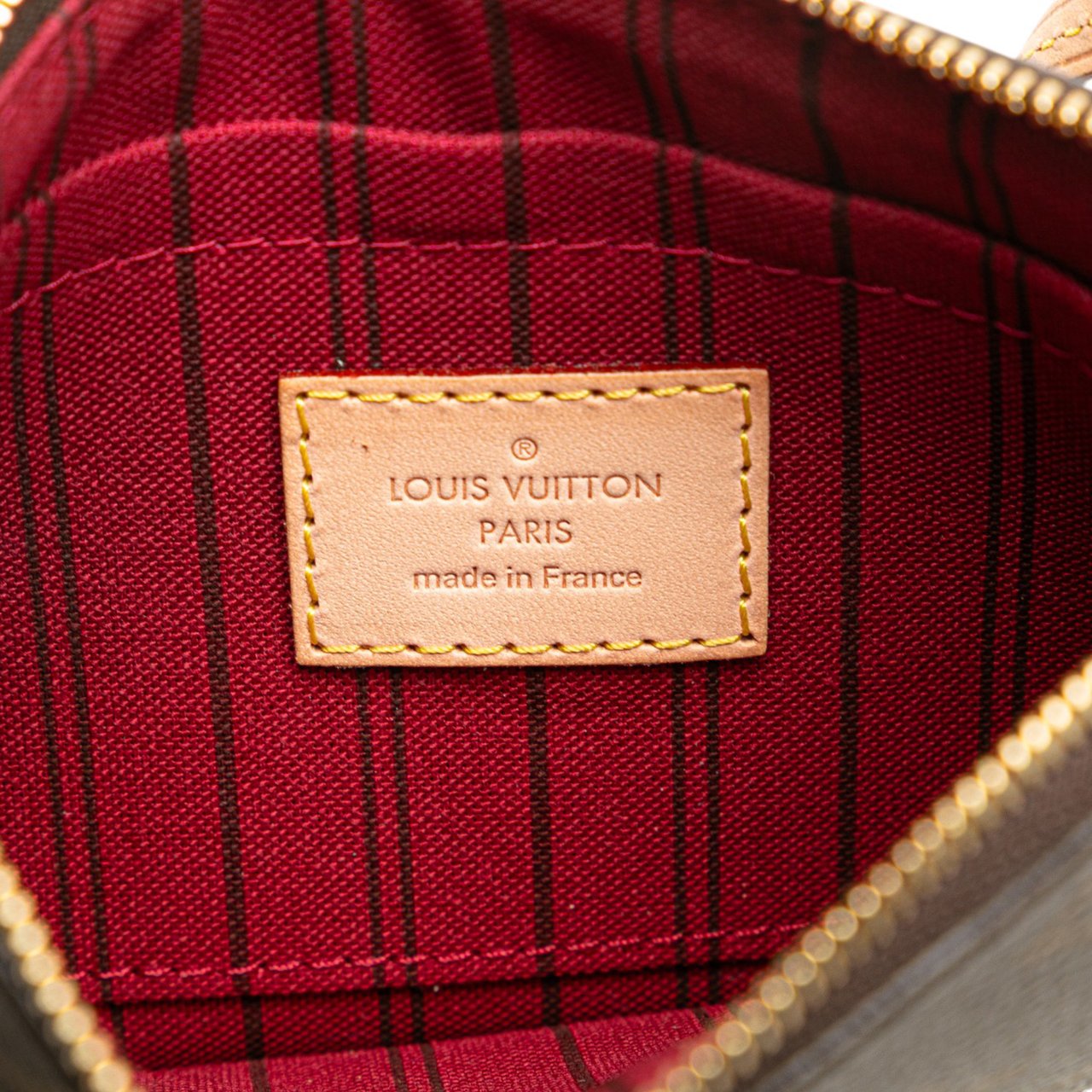 Louis Vuitton Monogram Neverfull Pouch Bruin