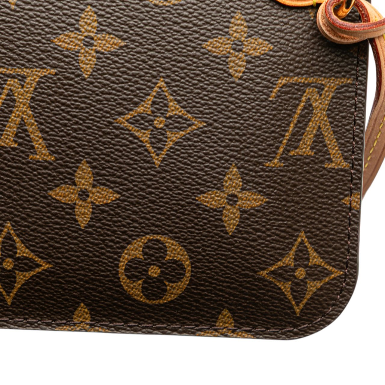 Louis Vuitton Monogram Neverfull Pouch Bruin