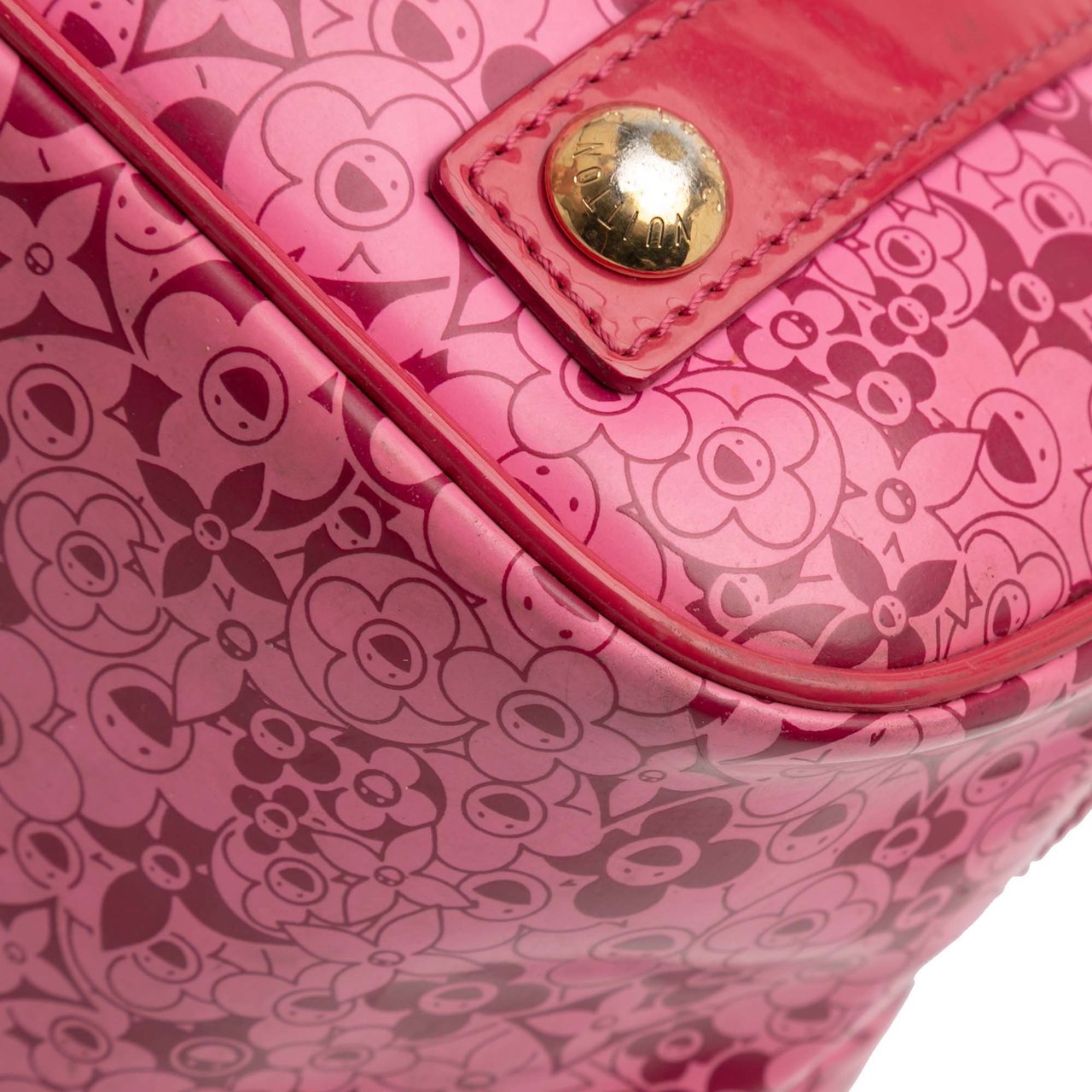 Louis Vuitton Takashi Murakami Coated Canvas Cosmic Blossom Tote PM Roze