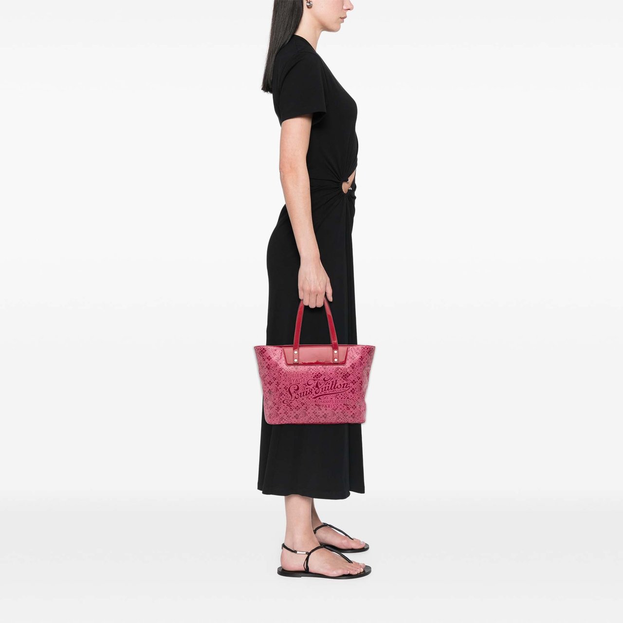 Louis Vuitton Takashi Murakami Coated Canvas Cosmic Blossom Tote PM Roze