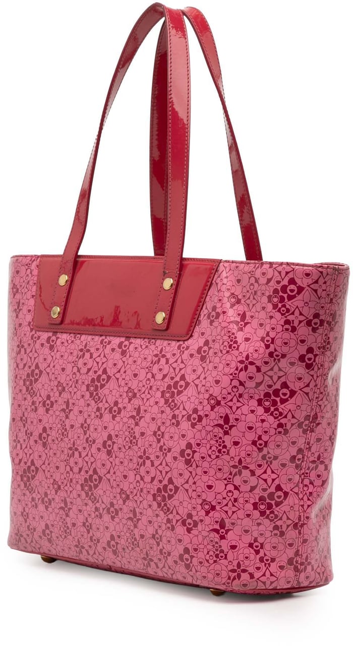 Louis Vuitton Takashi Murakami Coated Canvas Cosmic Blossom Tote PM Roze