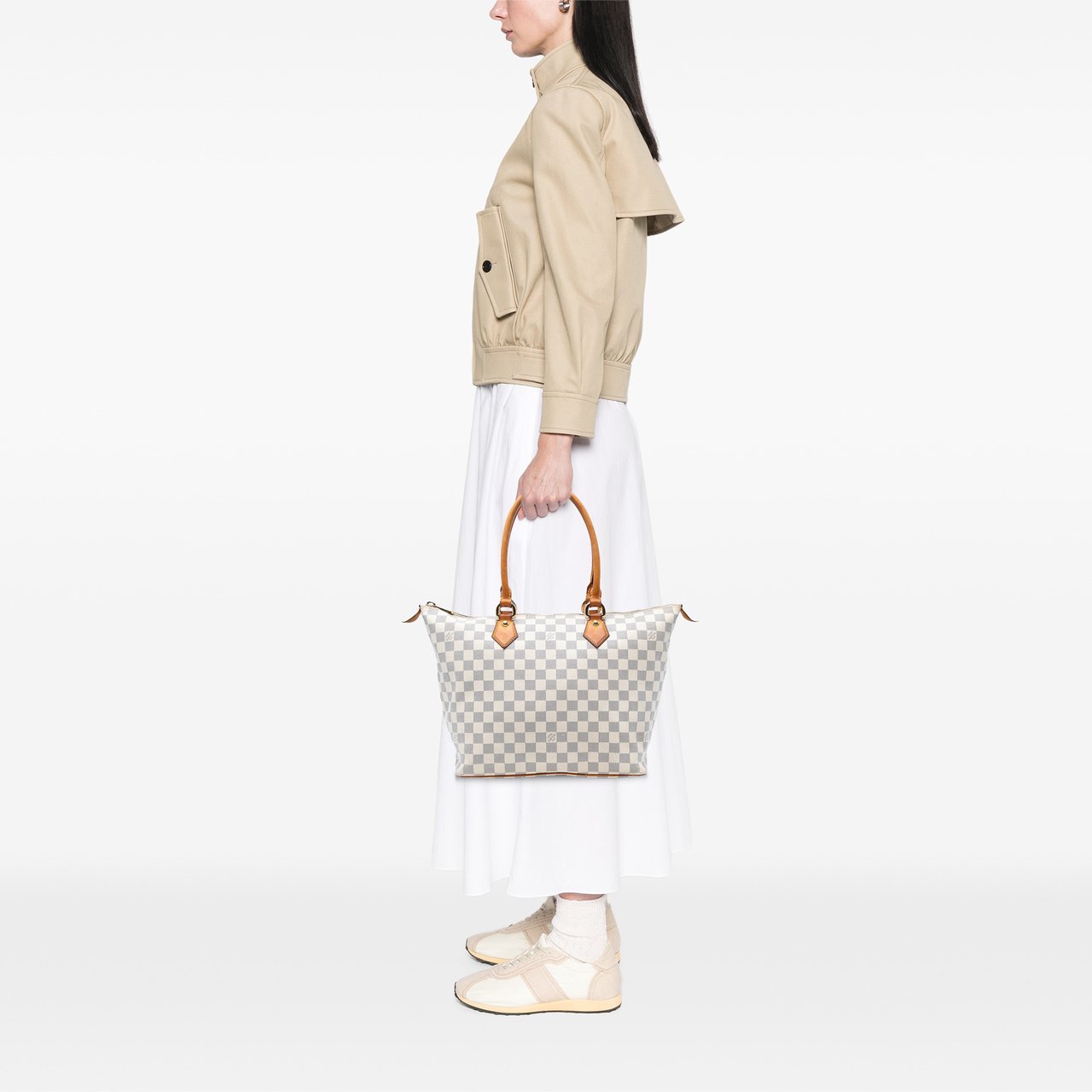 Louis Vuitton Damier Azur Saleya MM Wit