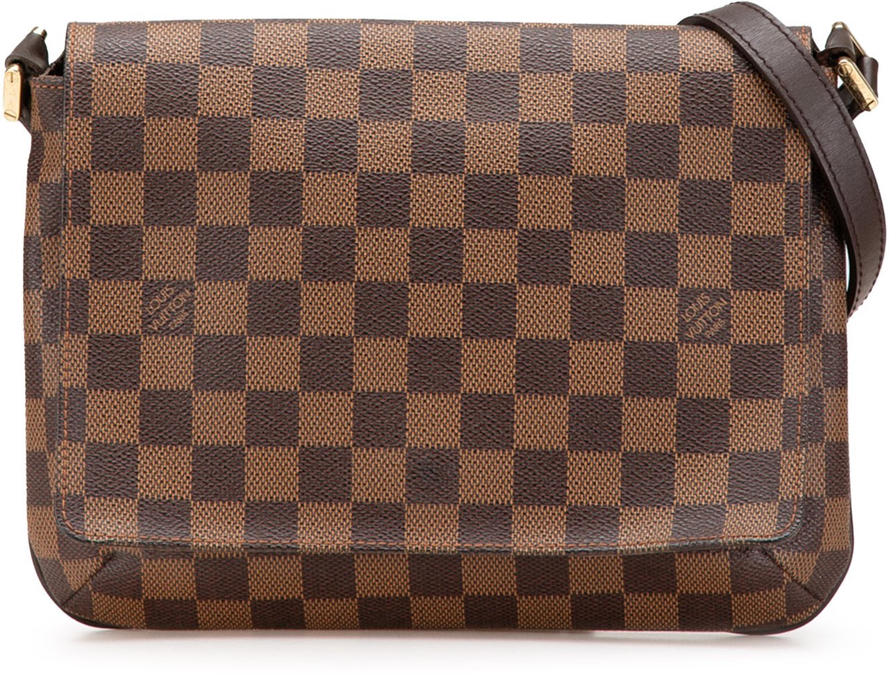 Louis Vuitton Damier Ebene Musette Tango Short Strap Bruin