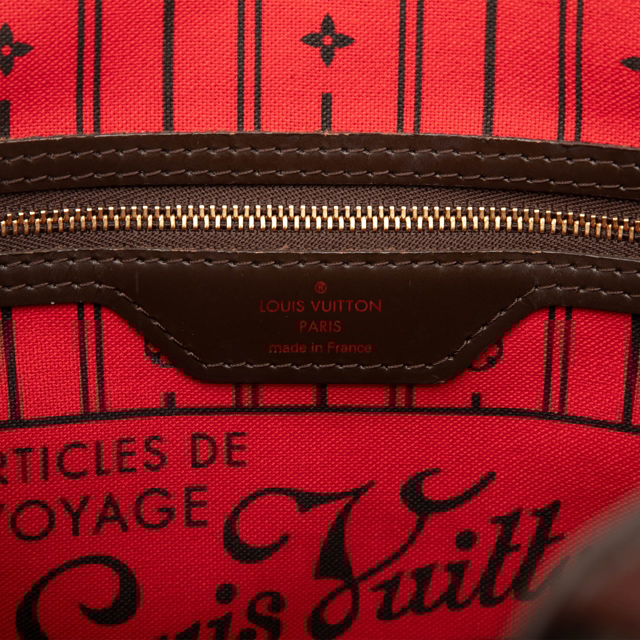 Louis Vuitton Damier Ebene Neverfull PM Bruin