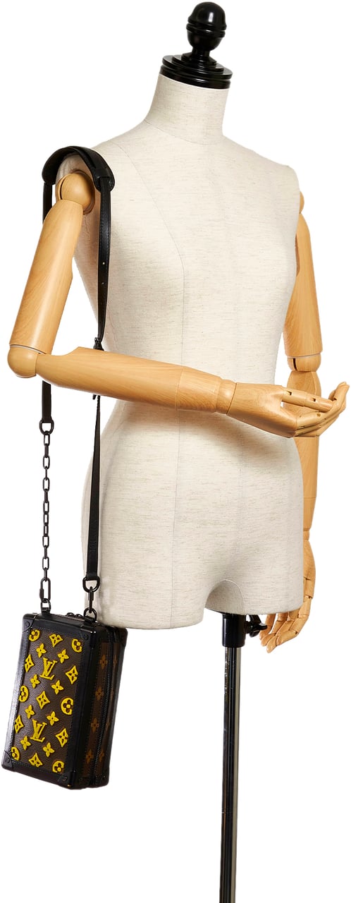 Louis Vuitton Monogram Tuffetage Vertical Soft Trunk Bruin