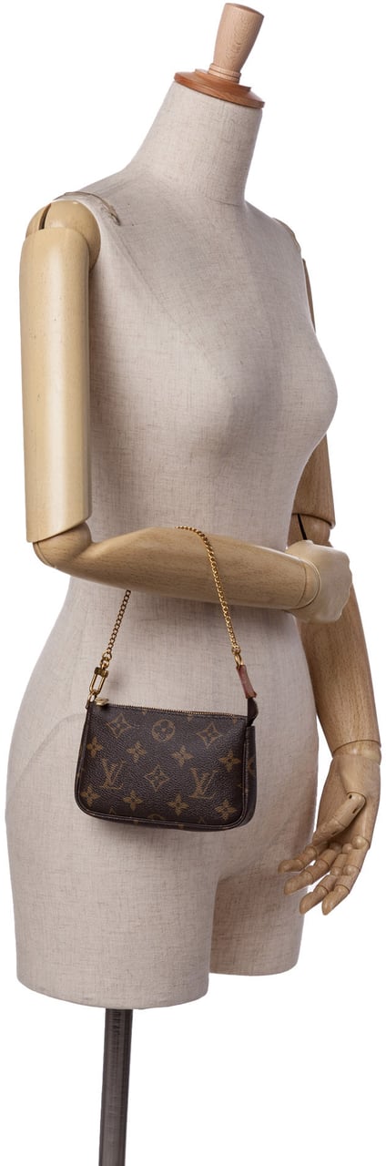 Louis Vuitton Monogram Mini Pochette Accessoires Bruin