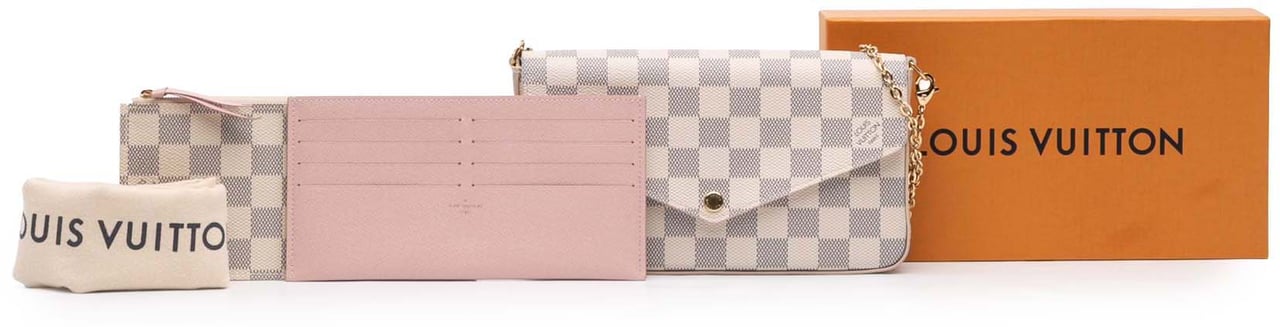 Louis Vuitton Damier Azur Pochette Felicie Wit