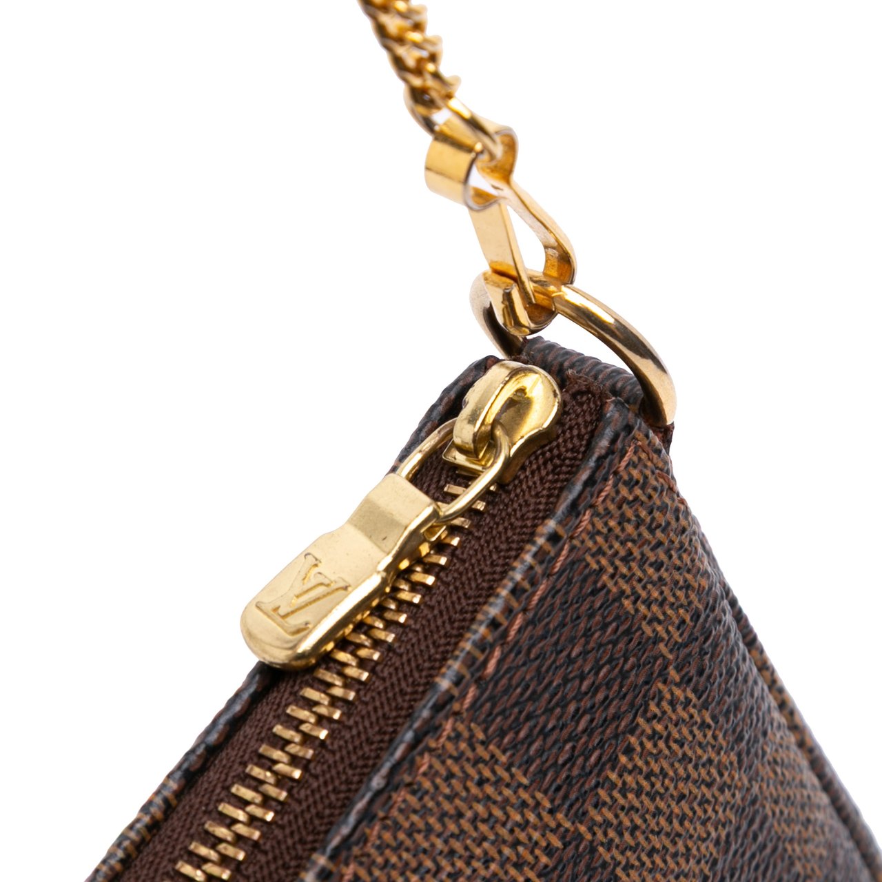 Louis Vuitton Damier Ebene Mini Pochette Accessoires Bruin