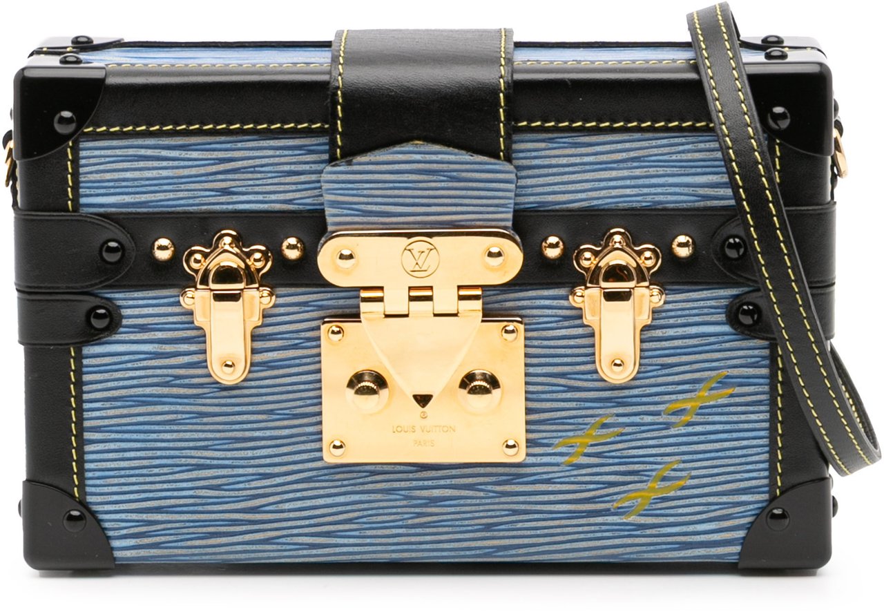 Louis Vuitton Epi Petit Malle Blauw