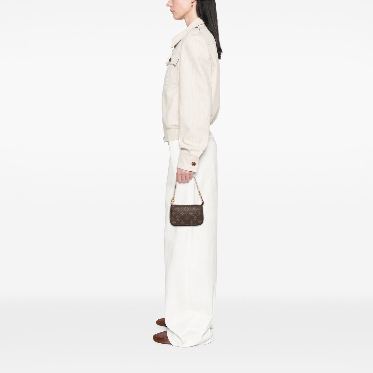 Louis Vuitton Monogram Mini Pochette Accessoires Bruin
