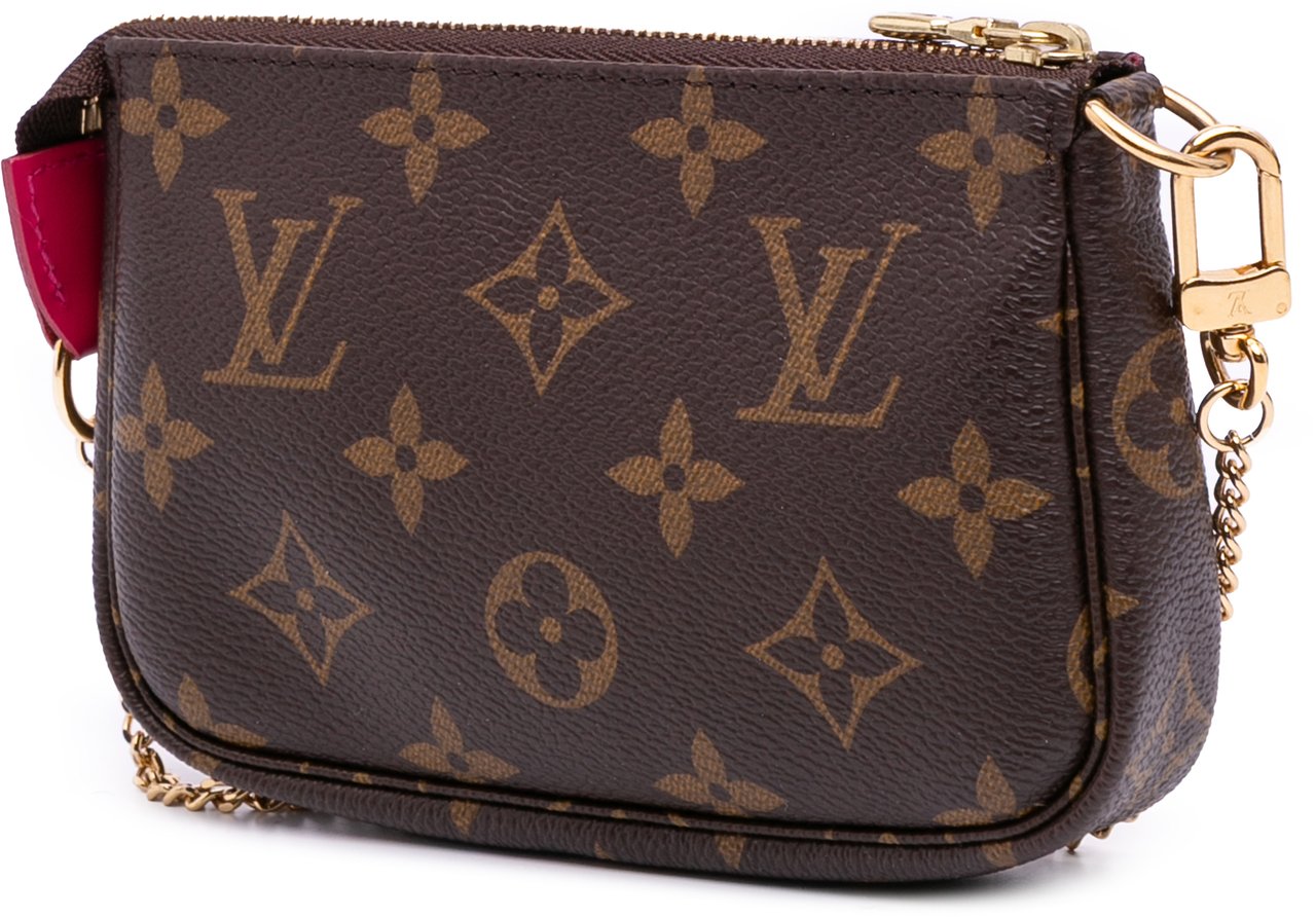 Louis Vuitton Monogram Vivienne Christmas Roller Coaster Mini Pochette Accessoires Bruin