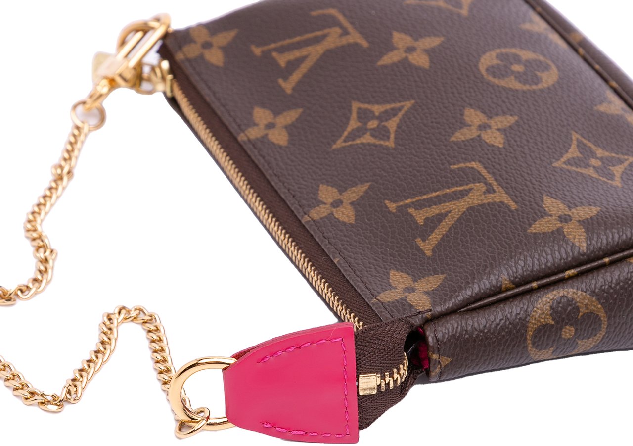 Louis Vuitton Monogram Vivienne Christmas Roller Coaster Mini Pochette Accessoires Bruin