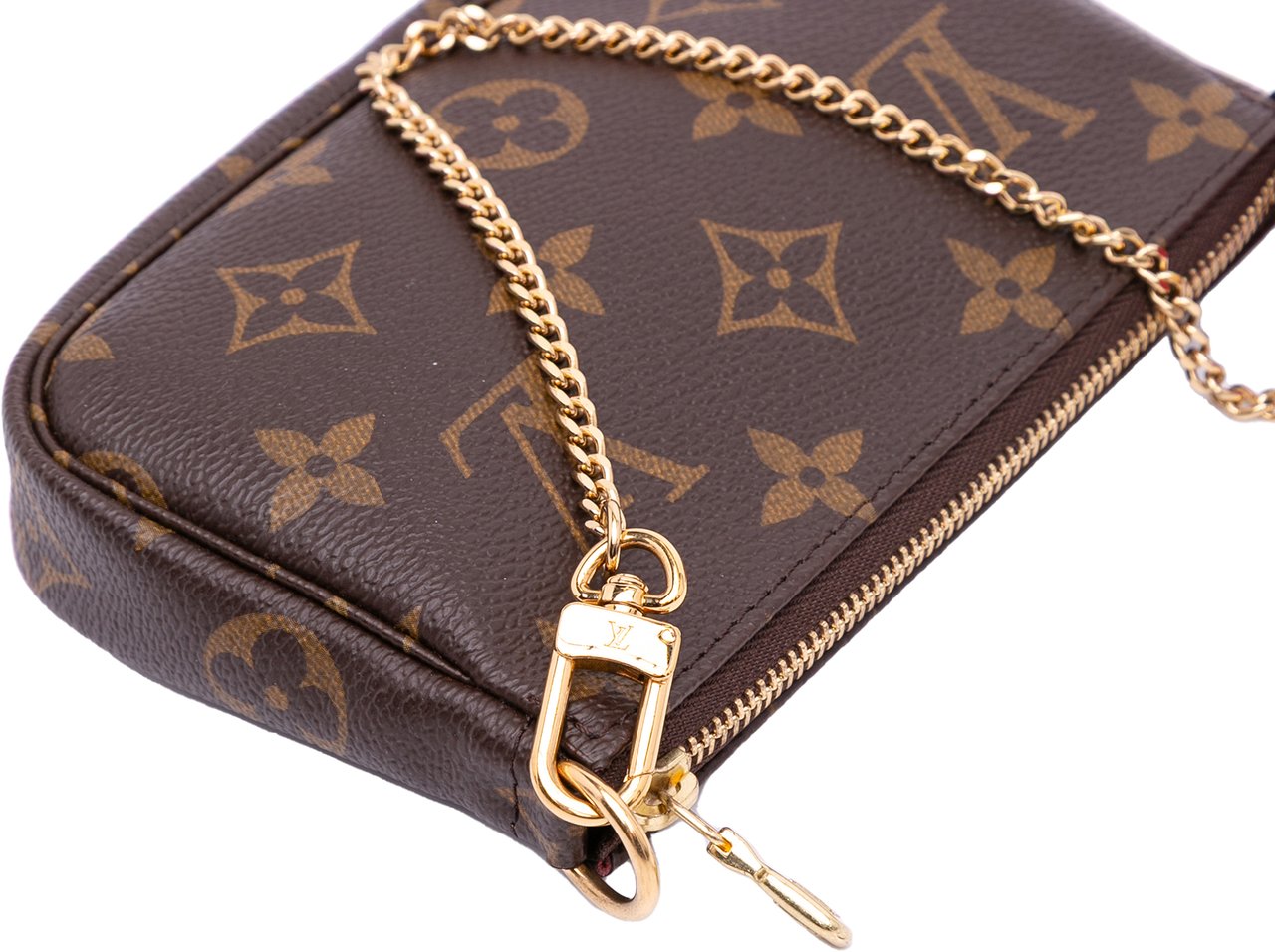 Louis Vuitton Monogram Vivienne Christmas Roller Coaster Mini Pochette Accessoires Bruin